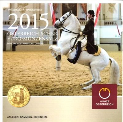 FITZ Österreich Austria Kleinmünzensatz 2015 Euro Lipizzaner Wien µFIM3333 - Bild 1 von 4