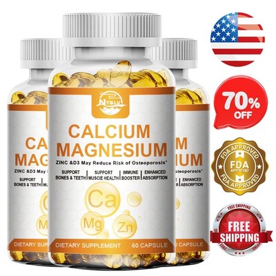 Magnesium Zinc Vitamin D3 Calcium 1000 MG Complex Supplement-High Absorption