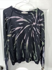 Ladies Tie Die Long Sleeve Sweater Sweat Shir...