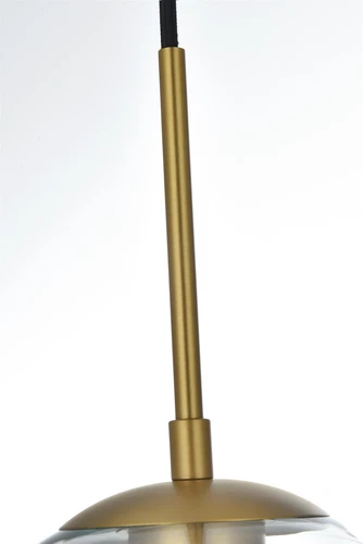 Living District Baxter 18" Flush Mount Clear Shade In Satin Gold - Picture 6 of 10