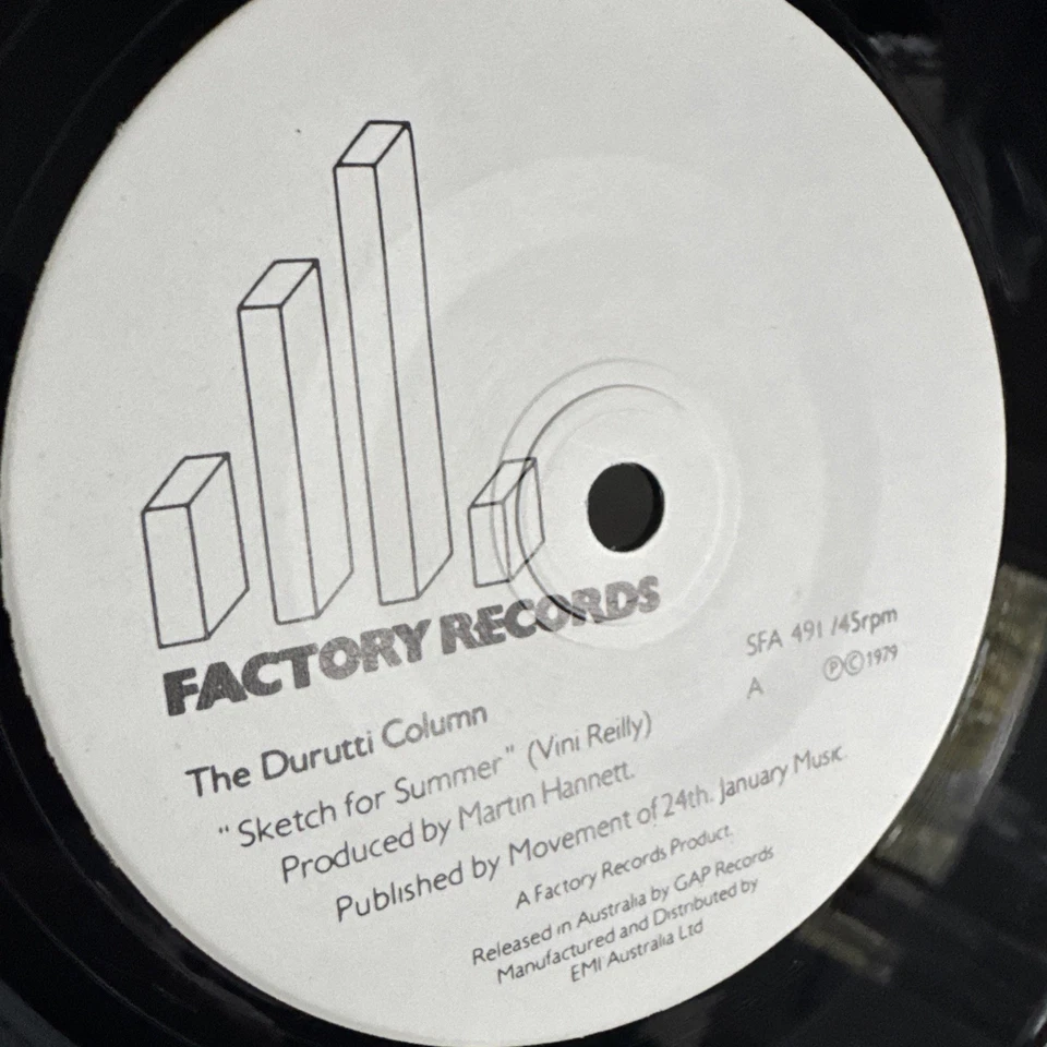 DURUTTI COLUMN SKETCH FOR SUMMER 7” VINYL FACTORY AUSTRALIA 1979 NEAR MINT - Image 4 of 4