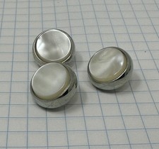 Benge Finger Button Set, Nickel with Pearl Inlay
