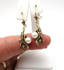 Vintage 14K Yellow Gold Diamond & Pearl Drop Earrings 4.3 Gr [E383] — photo 1