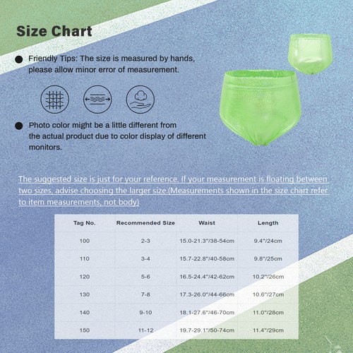 Kids Girls Briefs Cheerleading Shorts Knickers Bottoms Performance Workout GYM - Picture 5 of 55