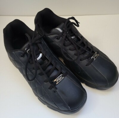 Fila Size 10 Black Running Sneakers Mens Shoes worn 1x excellent