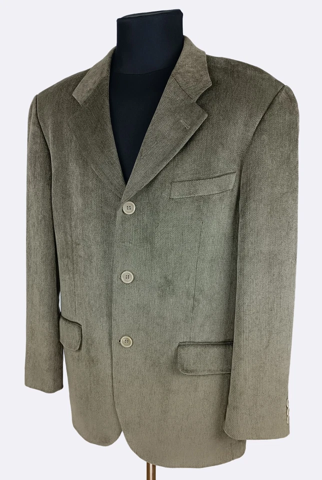 KENZO Homme Mens Light Gray Velvet Blazer Jacket Size 52 / XL / UK/US 42 - Image 4 of 4