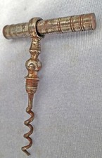 **SCARCE Antique METAL Miniature Cork Screw Georgian c1800  Sheath Corkscrew 1