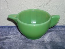 Akro Agate Large Interior Panel Creamer Green Luster