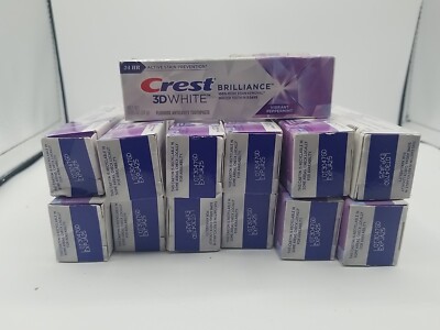 13~Crest 3D White Brilliance Toothpaste, Vibrant Peppermint, Travel Size 0.85 oz