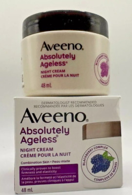 NEW! Aveeno Absolutely Ageless Restorative Facial Anti-Aging Night Cream 1.7 Oz