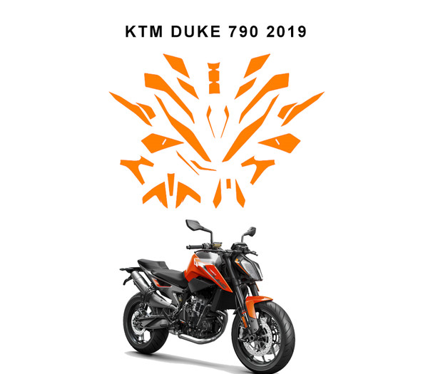 KTM DUKE 790 2019 Graphics vector template customizable