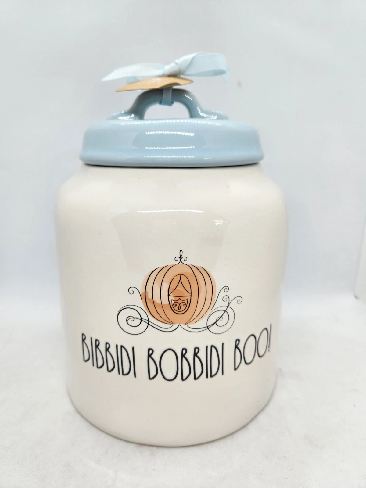 NEW Rae Dunn Disney Cinderella BIBBIDI BOBBIDI BOO! Canister/Cookie Jar 8"