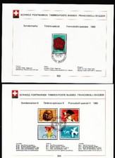 6117 - CH - PTT-Sammelblatt Nr. 353+354   Mi-Nr. 1255 - 1259    ET-gestempelt