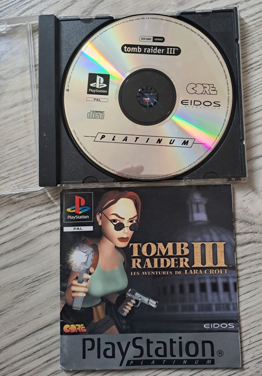 Jeu Tomb Raider III PS1 PlayStation - Bon état, Boîtier à Changer, Version PAL