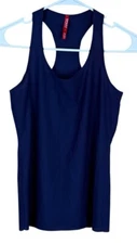 SPANX Blue Night Light Control Perforated Racerback Tank 10016R Size Small