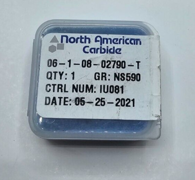 (QTY 5) North American Carbide Insert GR: NS590 06-1-08-02790-T