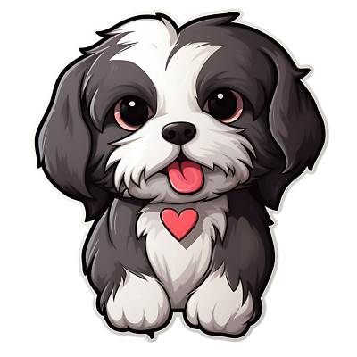 100X Shih Tzu Auto Aufkleber 9x9 cm Hunde Sticker Wetterfest & Selbstklebend