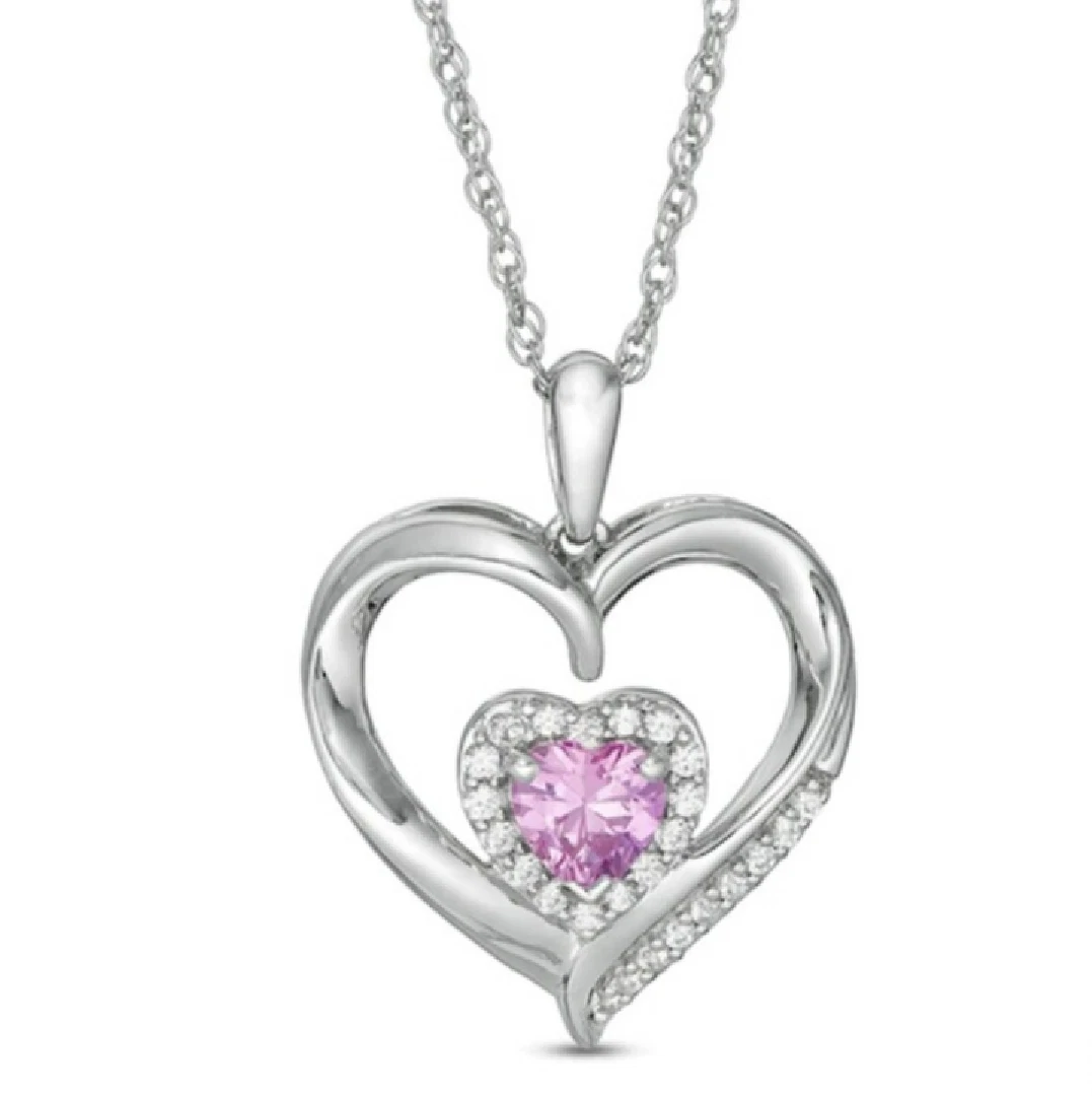 Zales double heart clearance necklace