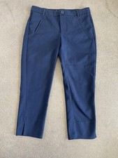 Mango Basics blue capri dress pants women's sz 4