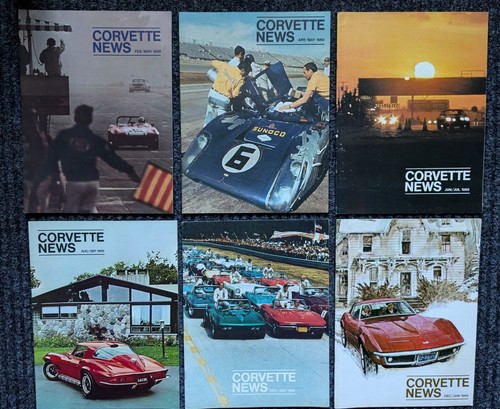 Corvette News for Corvette Enthusiasts 1969 all 6 Issues in Excellent Condition