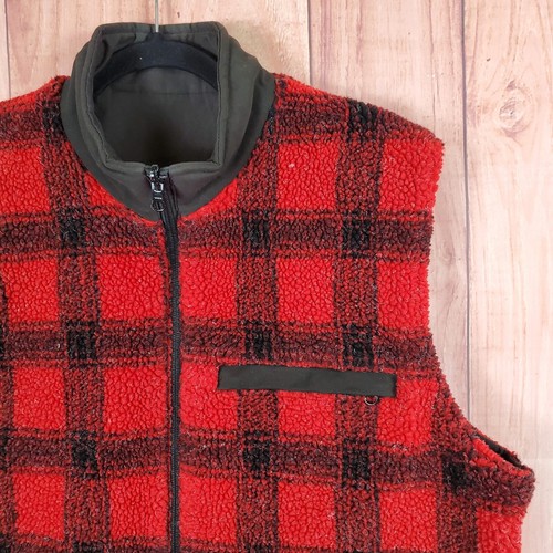 Pendleton Reversible Full Zip Up Vest Mens Sz L Large Buffalo Plaid - Picture 12 of 12