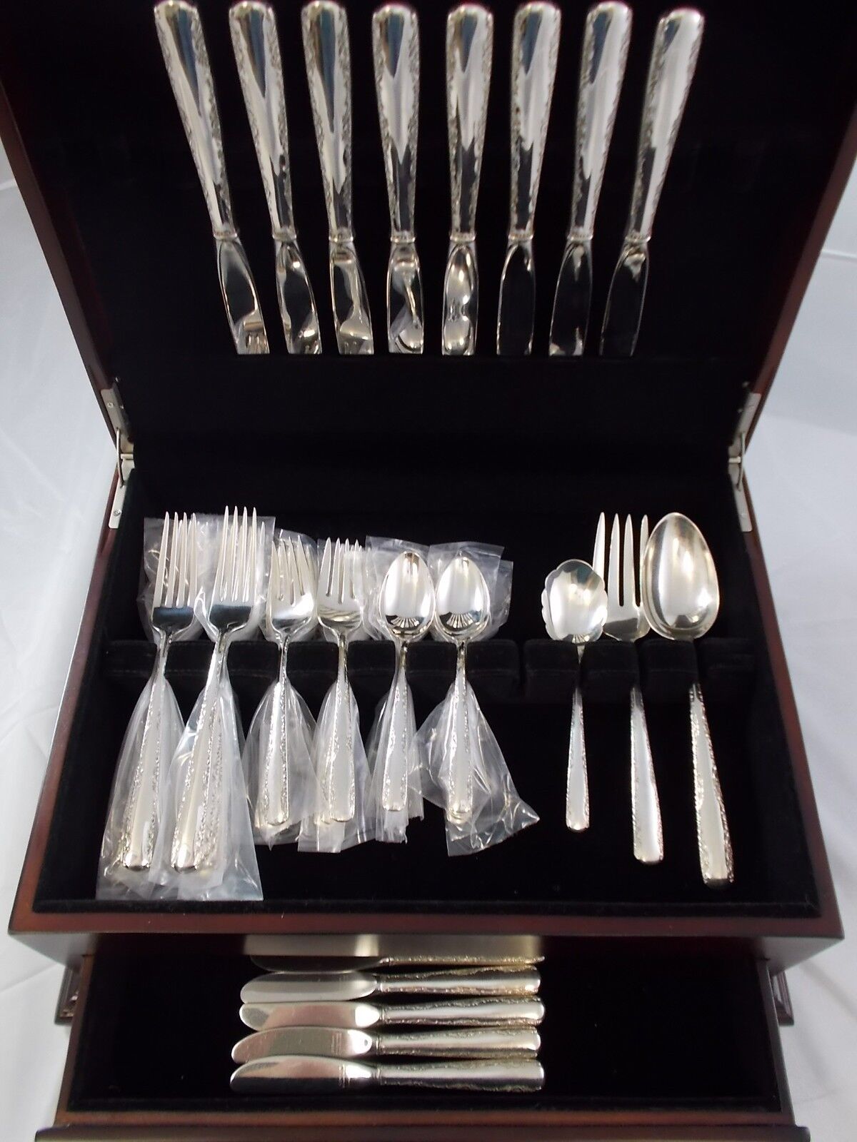 Camellia by Gorham Sterling Silver Flatware Set Service 43 Pieces Dinner Size