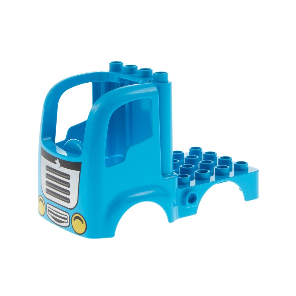 1X Lego Duplo Flatbed Truck B-Grade Used Dark Azure Blue 15454PB01