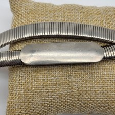 Retro Vintage metal stretch belt MCM 60's Fashion silvertone