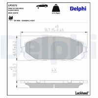 Delphi BremsbelÄGe Satz Vorderachse Passend FüR Jeep Cherokee | LP3271