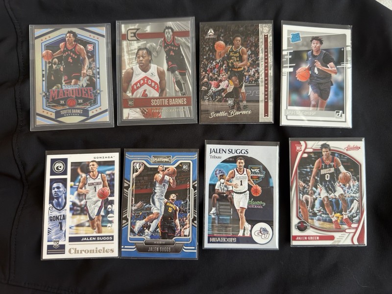 2021 Rookie Card lot basketball, Scottie Barnes, Jalen Suggs, Jalen Green.
