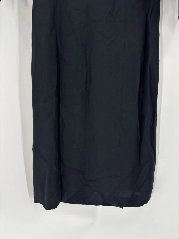 Vestido vintage Rimini para mujer 8 mangas abullonadas negras lazos años 80 retro cremallera cóctel Foto 3 de 4