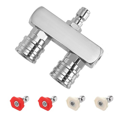 #ad #ad 5000PSI Dual Pressure Washer Nozzle 1 4quot; Quick Connect Spray Tip 0°Redamp;40° White $26.67