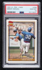 1991 O-Pee-Chee Omar Vizquel #298 PSA 10 GEM MT tw0