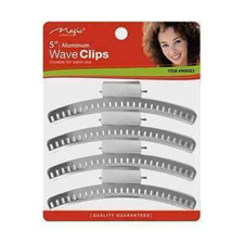 Magic 5” Aluminum Hair Wave Clip (4 clips)