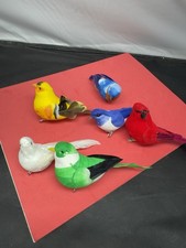 Lot Of 6 Artificial Birds Fake Birds Decorative Feather Birds Ornaments