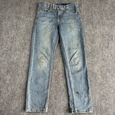 Levis 502 Regular Taper Boys Jeans Size 10 Reg W25 L26 Medium Wash Blue Denim