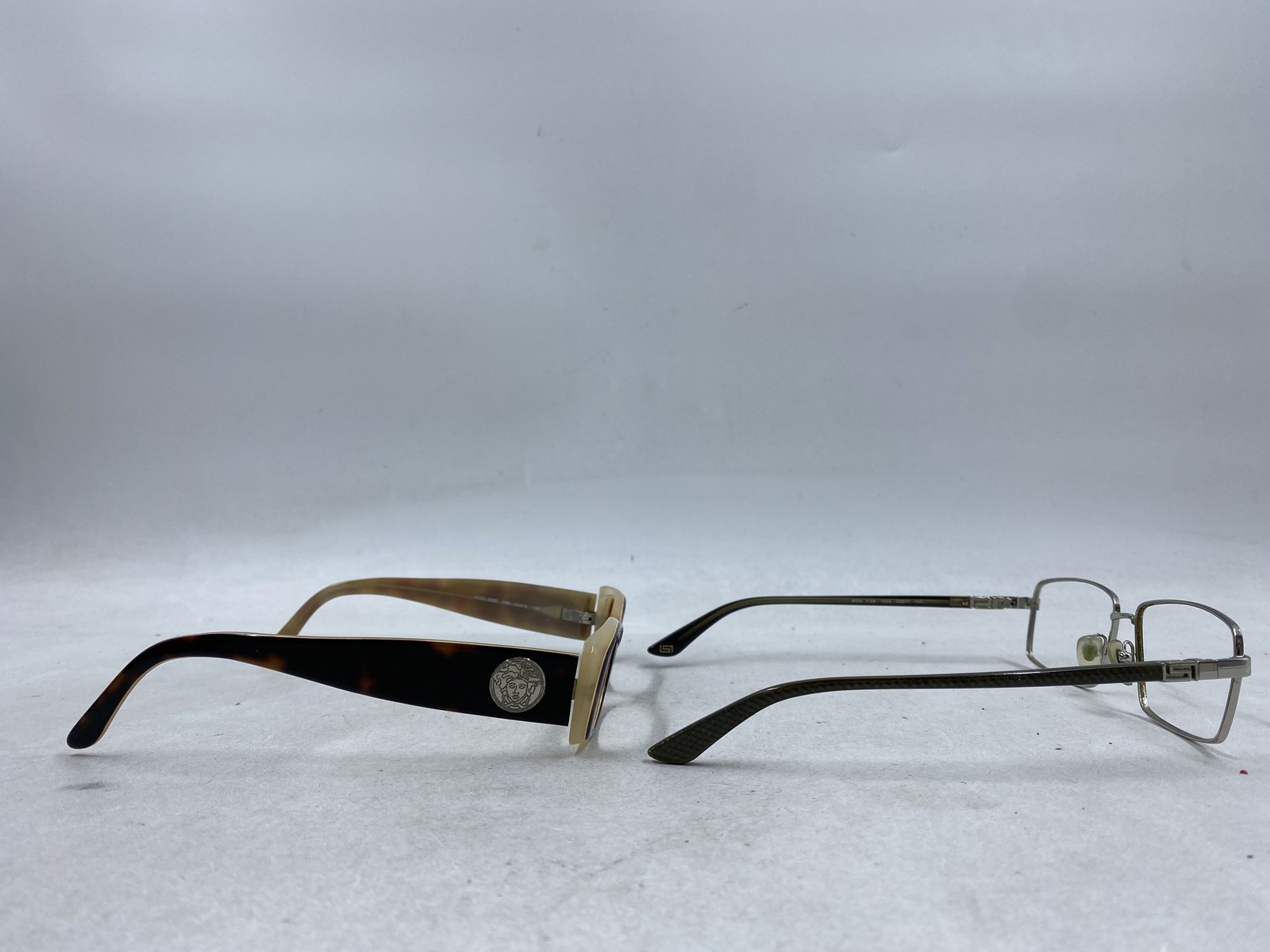 Versace Brown Tortoiseshell Rectangle Eyewear Gla… - image 5