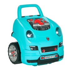 Mechanic Kids Truck Engine Toy Set, Car Service Play Set, Teal