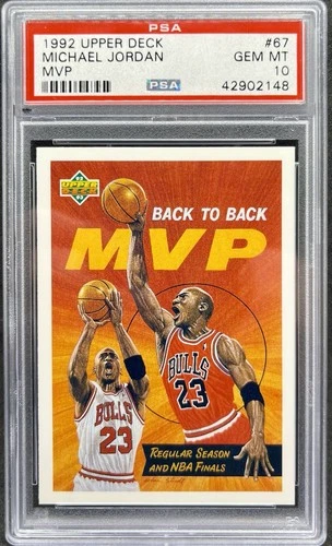 1992-93 Upper Deck #67 Michael Jordan PSA 10 Back To Back MVP Chicago Bulls HOF