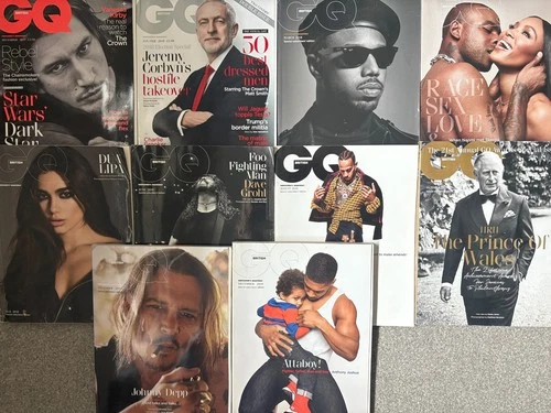 GQ UK British magazine bundle lot x10 2017 2018 - Dua Lipa Lewis Hamilton +