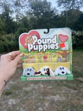 New In Box 1995 Vintage Pound Puppies Set of 3 Plush Toys