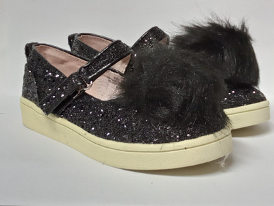 Chasing Fireflies Puff Sneaker Mary Janes Footwer Girls ''12'' Blk Glitter