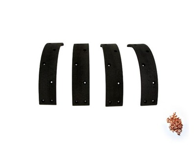 4 x Peitz Anhänger Bremsbelag Bremsbeläge mit Nieten für Bremse 230x40  234-76