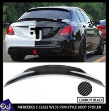 FOR MERCEDES C CLASS W205 RENNTECH PSM STYLE REAR BOOT SPOILER LIP CARBON LOOK