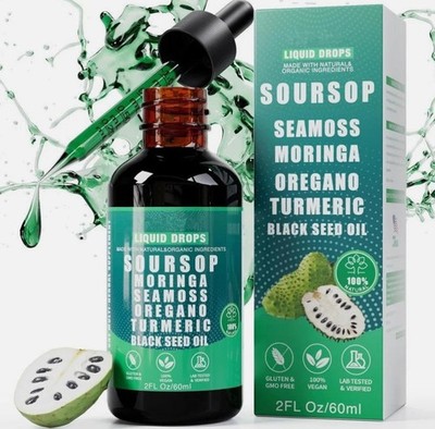 60ml 2/4PACK Soursop Bitters Liquid Drops 10 in 1 Herbal Extracts Overall Health