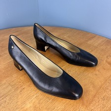 Etienne Aigner Women s Bliss Black Leather Pumps Size M Made In Spain