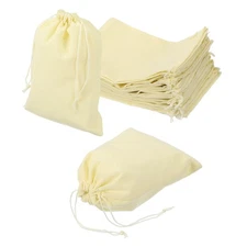 12 Pcs Velvet Drawstring Bag 6.7 x 9" Jewelry Pouches Gift Bags, Yellow