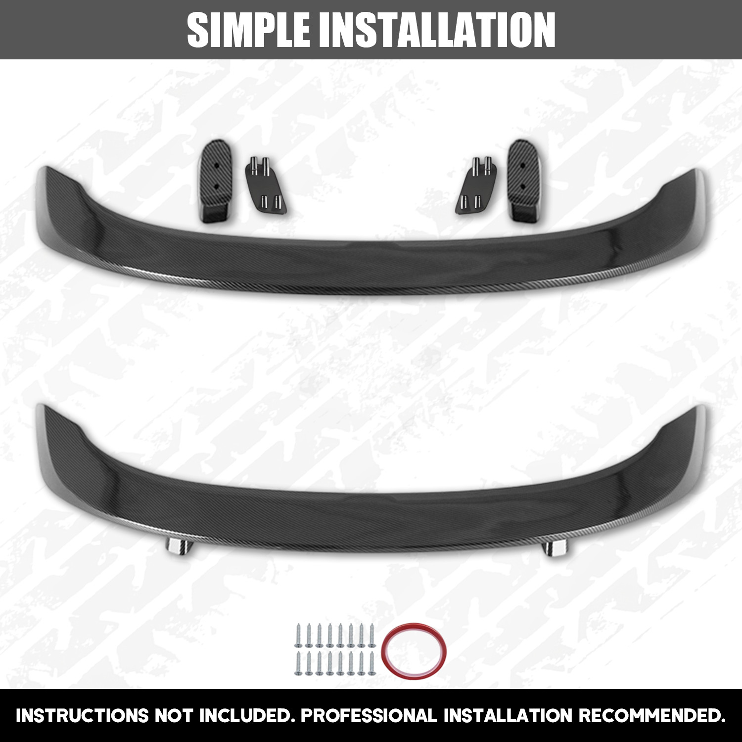 For Ferrari 360 Modena 52"JDM-Style Carbon fiber Rear Trunk Spoiler Wing