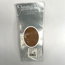 VTG Christian Dior Mi-Bas Brillanz Knee High Stockings 15 Den 39-42 NIP Germany