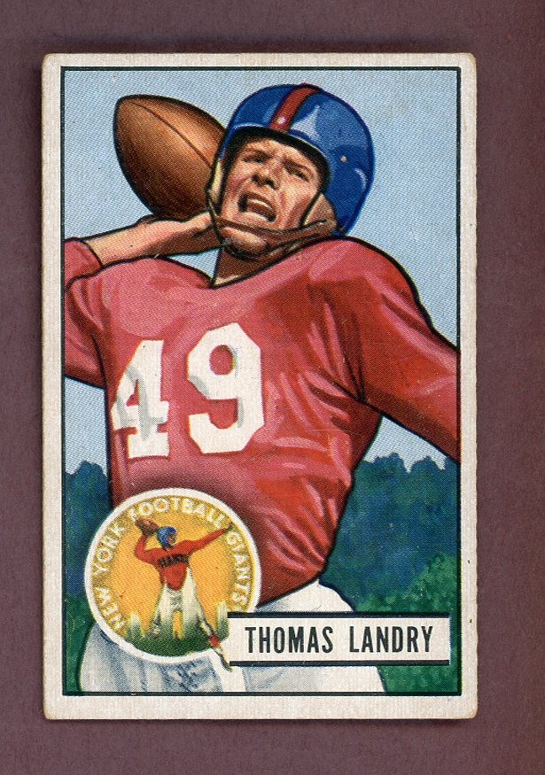 1951 BOWMAN # 20 TOM LANDRY GIANTS CENTERED 564249 (KYCARDS)